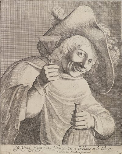 Homme avec un verre - Cornelis I Danckerts