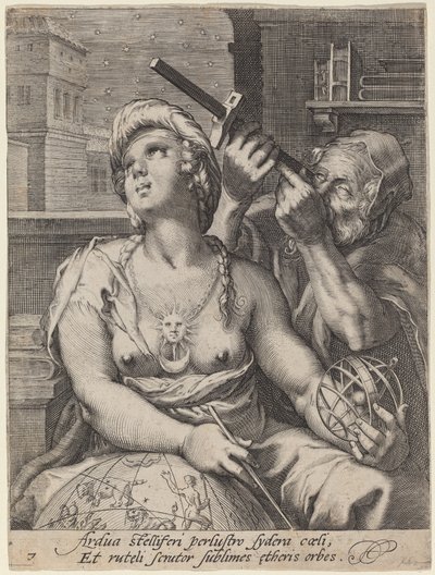 Astronomie - Cornelis Jacobsz Drebbel, after Hendrik Goltzius