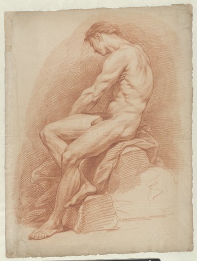 Homme nu assis - Cornelis Joseph d