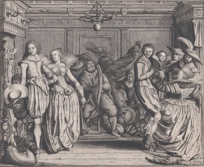 Intérieur avec couples dansants et musiciens, vers 1620 - Cornelis Koning