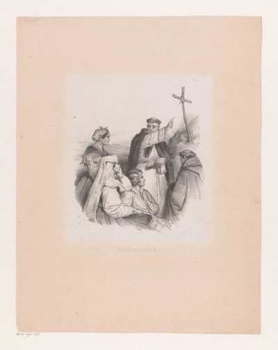 Compagnie et moines près d