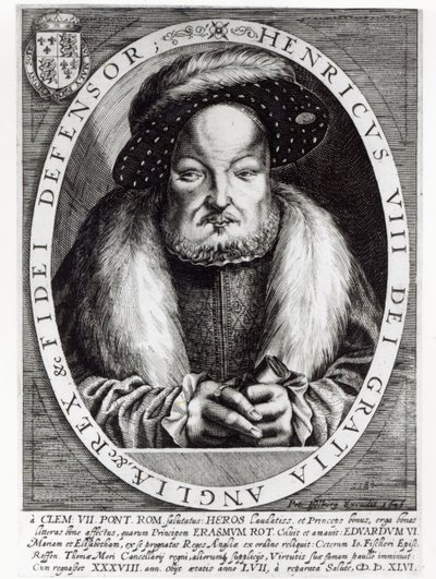 Portrait de Henri VIII, gravé par Peter Isselburg, 1646 - Cornelis Massys