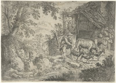Berger avec chèvres et vaches - Cornelis Matthieu