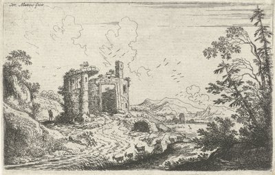 Paysage avec un berger de chèvres - Cornelis Matthieu