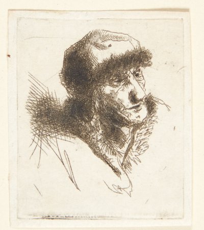 Vieille femme avec bonnet de fourrure - Cornelis Pietersz Bega