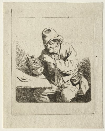 Paysans allumant sa pipe, milieu des années 1600 - Cornelis Pietersz Bega