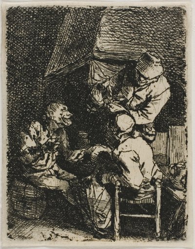 Trois paysans au coin du feu - Cornelis Pietersz. Bega