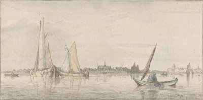 Vue de rivière - Cornelis Ploos van Amstel (signed by artist)
