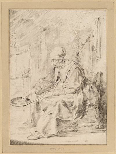 Femme aux crêpes - Cornelis Ploos van Amstel