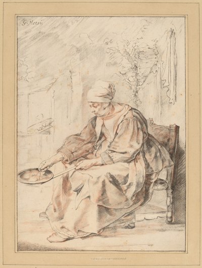 Femme aux crêpes - Cornelis Ploos van Amstel