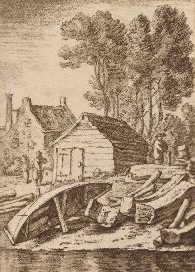 Chantier naval, 1761, publié en 1765 - Cornelis Ploos van Amstel