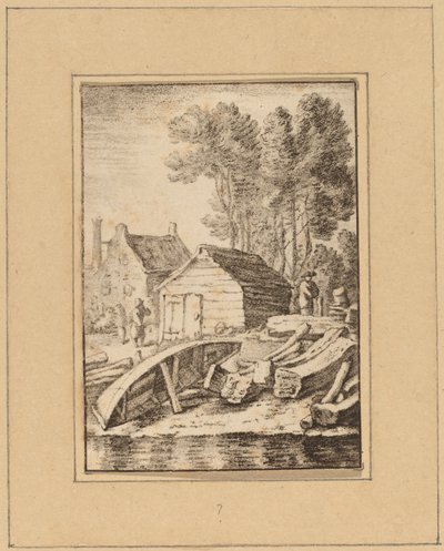 Chantier naval, 1761, publié en 1765 - Cornelis Ploos van Amstel