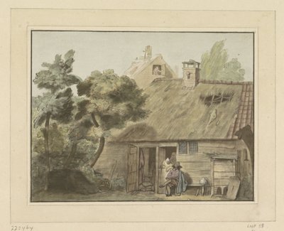 Dessinateur devant une ferme - Cornelis Ploos van Amstel