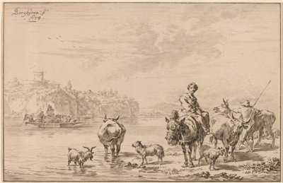 Femme assise sur une mule - Cornelis Ploos van Amstel