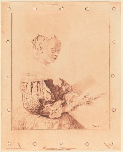 Jeune fille au clavier - Cornelis Ploos van Amstel