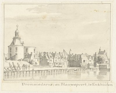 La Drommedaris et la Porte Bleue à Enkhuizen - Cornelis Pronk