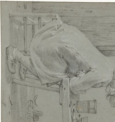 Homme assis à table - Cornelis Saftleven