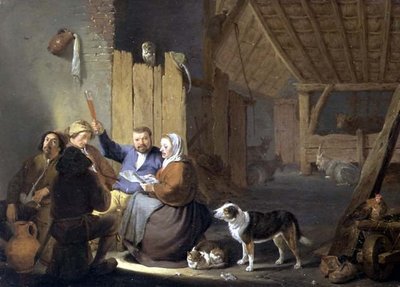 Paysans buvant dans une grange, 1634 - Cornelis Saftleven