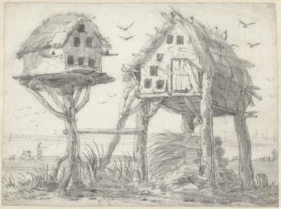 Deux pigeonniers - Cornelis Saftleven