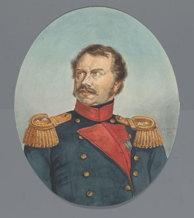 Portrait du Duc de Saxe-Weimar - Cornelis Sebille Roos (tekenaar) (signed by artist)