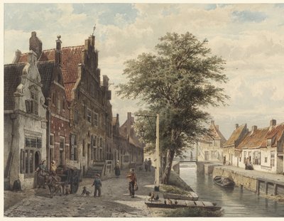 Vue du canal à Hasselt - Cornelis Springer