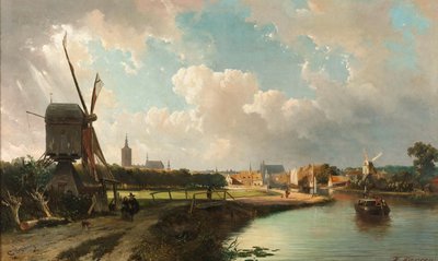 Vue de La Haye depuis le Delftse Vaart au XVIIe siècle - Cornelis Springer