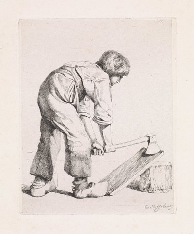 Le fendeur de bois - Cornelis Steffelaar