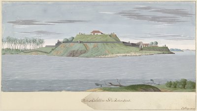 Fort Caliture à Ceylan, vu de la rivière - Cornelis Steiger