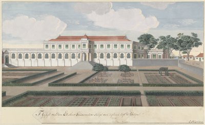 La maison du gouverneur avec le jardin à Colombo à Ceylan - Cornelis Steiger