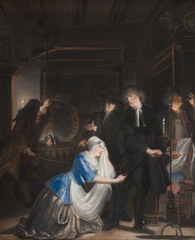 La fausse vertu découverte : La découverte de Volkert dans le panier à linge - Cornelis Troost