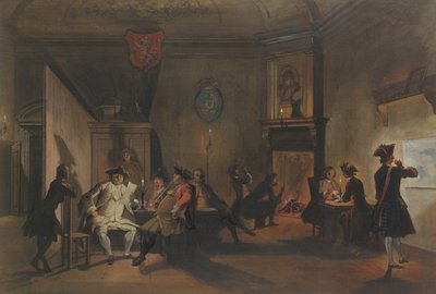 Intérieur avec officiers militaires - Cornelis Troost