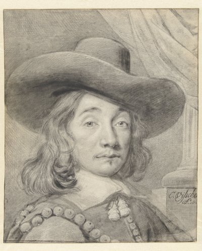 Autoportrait avec un chapeau - Cornelis Visscher (II)