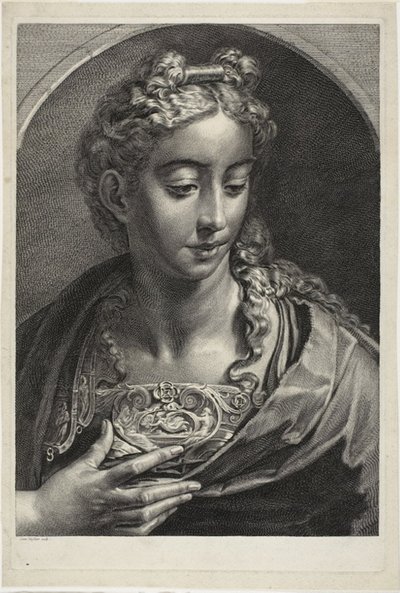 Athéna, du Cabinet Reynst; Variarum imaginum a celeberrimis artificibus pictarum Caelaturae - Cornelis Visscher