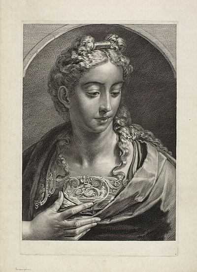 Athéna, du Cabinet Reynst ; Variarum imaginum a celeberrimis artificibus pictarum Caelaturae (Cabinet Reynst : Gravures de diverses images peintes par des artistes célèbres) - Cornelis Visscher
