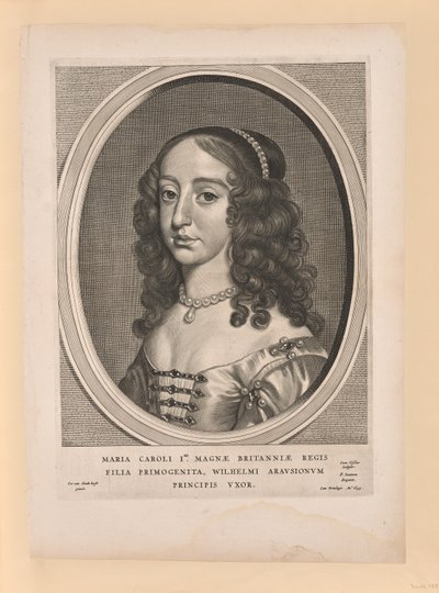Marie Stuart, épouse de Guillaume II, extrait de Nine Portraits - Cornelis Visscher