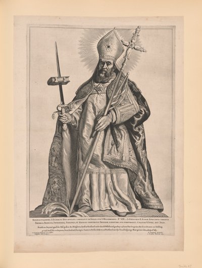 Saint Boniface, extrait de Saints des Pays-Bas du Nord et du Sud - Cornelis Visscher