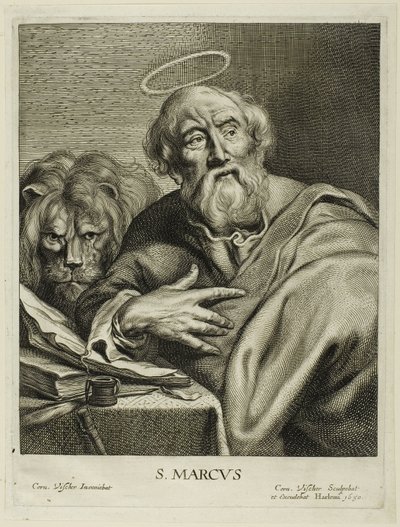 Saint Marc, extrait des Quatre évangélistes - Cornelis Visscher
