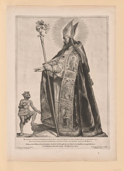 Saint Swithbert, de Saints des Pays-Bas du Nord et du Sud - Cornelis Visscher