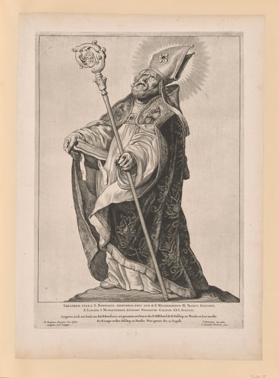 Saint Willebrord, de Saints des Pays-Bas du Nord et du Sud - Cornelis Visscher