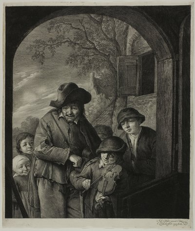 Le joueur de vielle à roue - Cornelis Visscher