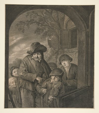 Sans titre (Musiciens à la porte d