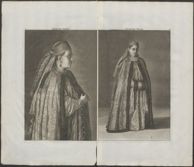 Femme russe De: Reizen over Moskovië, 1711 - Cornelis de Bruijn