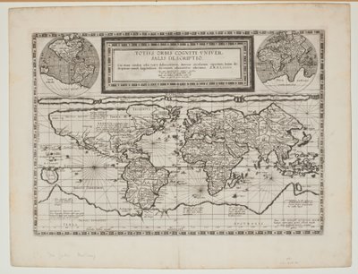 Totius Orbis Cogniti Universalis Descriptio, Anvers, 1593 - Cornelis de Jode