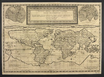 Carte du monde, Totius Orbis cognier universalis descriptio - Cornelis de Jode