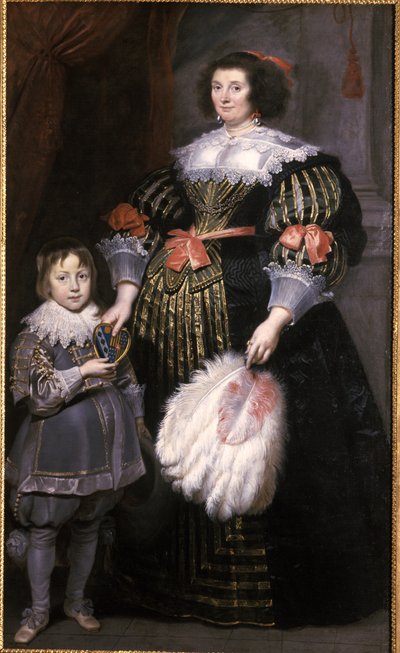 Madame Charlotte Butkens-Smit van Cruyninghen et son fils Johannes-Amatus - Cornelis de Vos