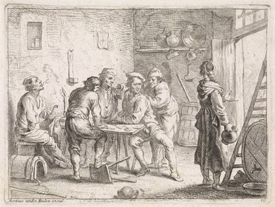 Une femme quitte une auberge - Cornelis de Wael