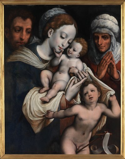 Sainte Famille avec Élisabeth et Jean-Baptiste - Cornelis van Cleve