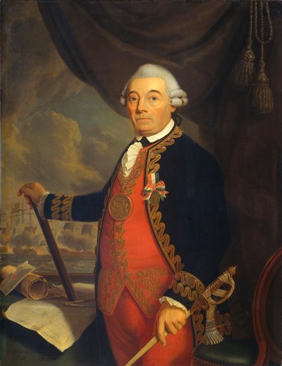 Portrait de Johan Arnold Zoutman (1724-1793), vice-amiral - Cornelis van Cuylenburgh