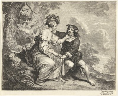 Berger et bergère dans un paysage - Cornelis van Dalen (II)
