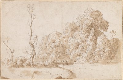 Paysage boisé - Cornelis van Poelenburgh or Poelenburch